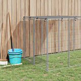 Vidaxl -Hund Kennel 330x110x110 cm Stahl Silberfarbe