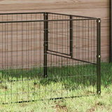 Vidaxl Hund Kennel 100x100x70 cm Stahlschwarz