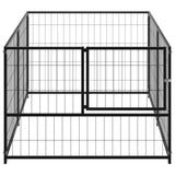 Vidaxl Hund Kennel 200x100x70 cm Stahlschwarz