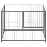 Vidaxl Hond Kennel 100x100X70 cm Stol Sëlwer faarweg