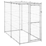 Vidaxl Chien Kennel à l'extérieur avec toit 110x220x180 cm en acier galvanisé