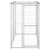 Vidaxl -Hundezwinger nach draußen mit Dach 110x220x180 cm verzinkter Stahl