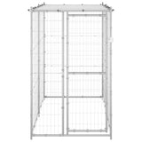 Vidaxl Chien Kennel à l'extérieur avec toit 110x220x180 cm en acier galvanisé