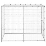 Vidaxl Chien Kennel à l'extérieur avec toit 110x220x180 cm en acier galvanisé