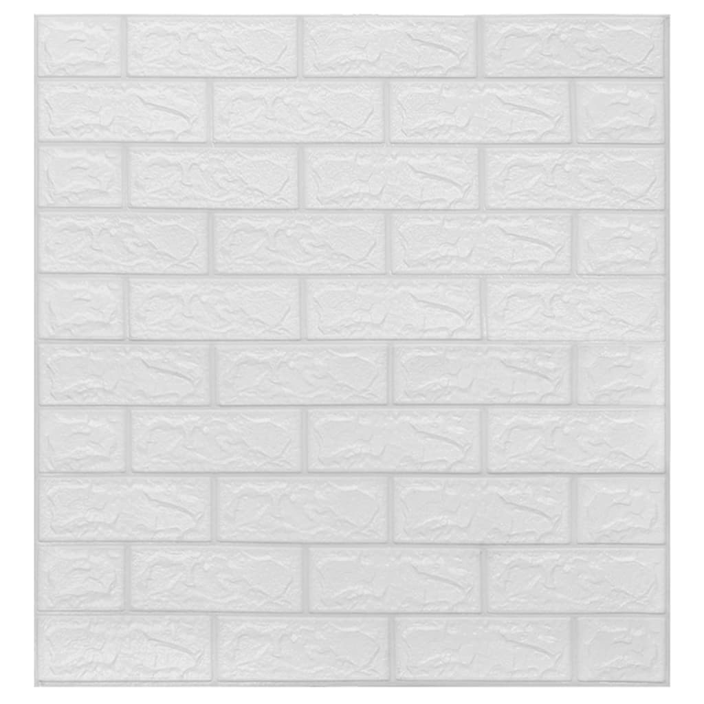 Vidaxl 3D Fondo de pantalla Autoadhesivo 20 ST Brick White