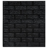 Vidaxl 3d Tapete selbstklebend 40 St. Ziegel Schwarz schwarz