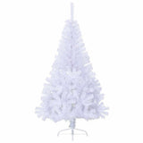 Vidaxl Kunstkerstboom mit Standardhälfte 150 cm PVC Weiß