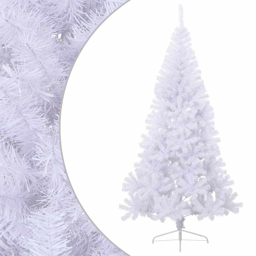 Vidaxl Kunstkerstboom mit Standardhälfte 180 cm PVC Weiß