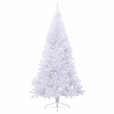 Vidaxl Kunstkerstboom mit Standardhälfte 180 cm PVC Weiß