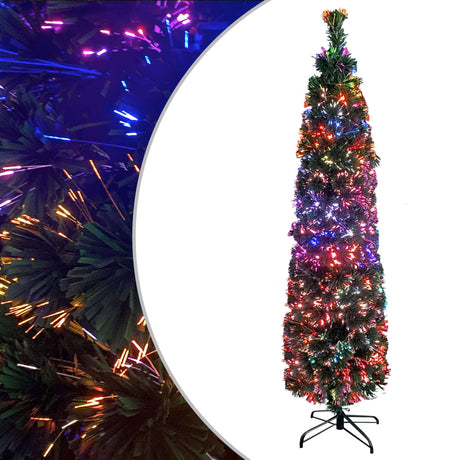 Vidaxl Kunstkerstboom mit Standard -Schmalzehörer -Glasfaser -Optik
