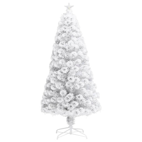 Vidaxl Kunstkerstboom mit Beleuchtung 120 cm Faserweiß
