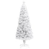 Vidaxl Kunstkerstboom mit Leuchten 210 cm Glasfaserweiß