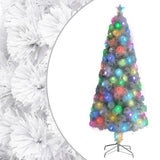 Vidaxl Kunstkerstboom mit Beleuchtung 240 cm Faserweiß