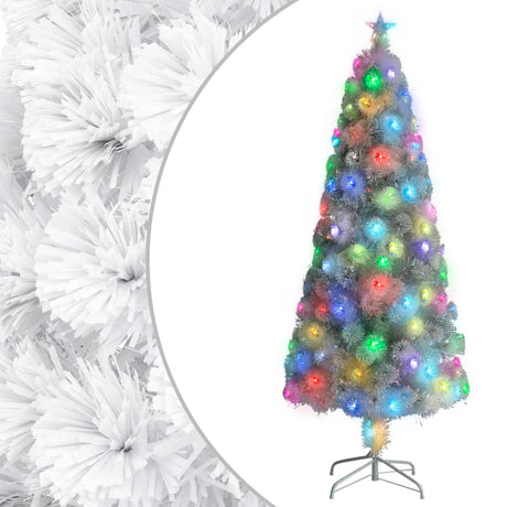 Vidaxl Kunstkerstboom mit Beleuchtung 240 cm Faserweiß