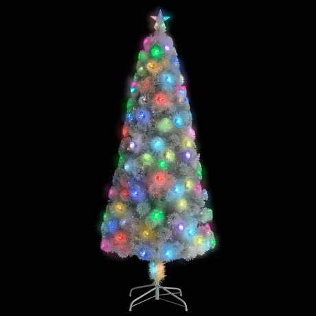 Vidaxl Kunstkerstboom mit Beleuchtung 240 cm Faserweiß