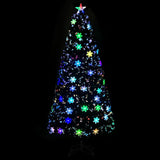 Vidaxl Christmas tree with LED snow flakes 150 cm fiber optic black