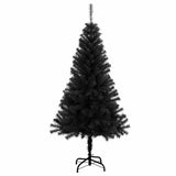 Vidaxl Kunstkerstboom mit Standard 120 cm PVC Schwarz