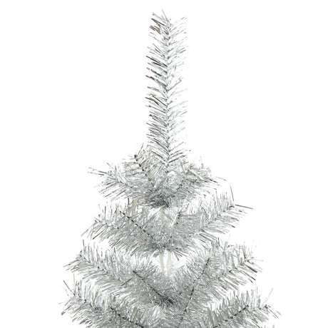 Vidaxl Kunstkerstboom mit Standard -120 -cm -Kappe silberfarben