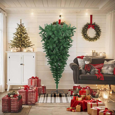 Vidaxl Kunstkerstboom mit Standard 180 cm Grün umgekehrt