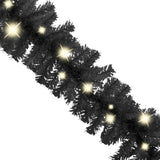 Guirnaldas de Navidad de Vidaxl con luces LED de 5 m de negro