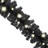 VidaXL Weihnachtsgirlande mit LED-Lichtern 5 m Schwarz