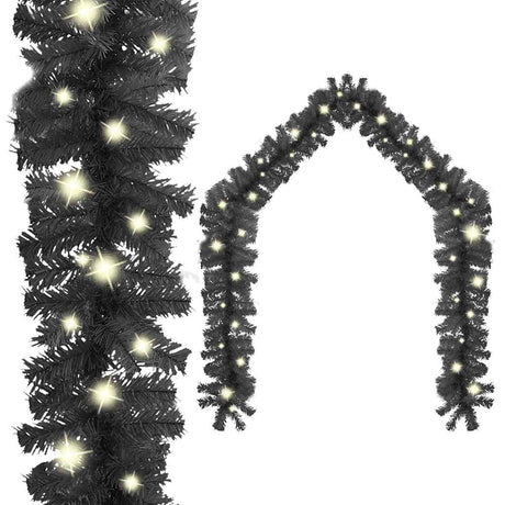 Vidaxl Weihnachtsgirlande mit LED -Leuchten 10 m schwarz
