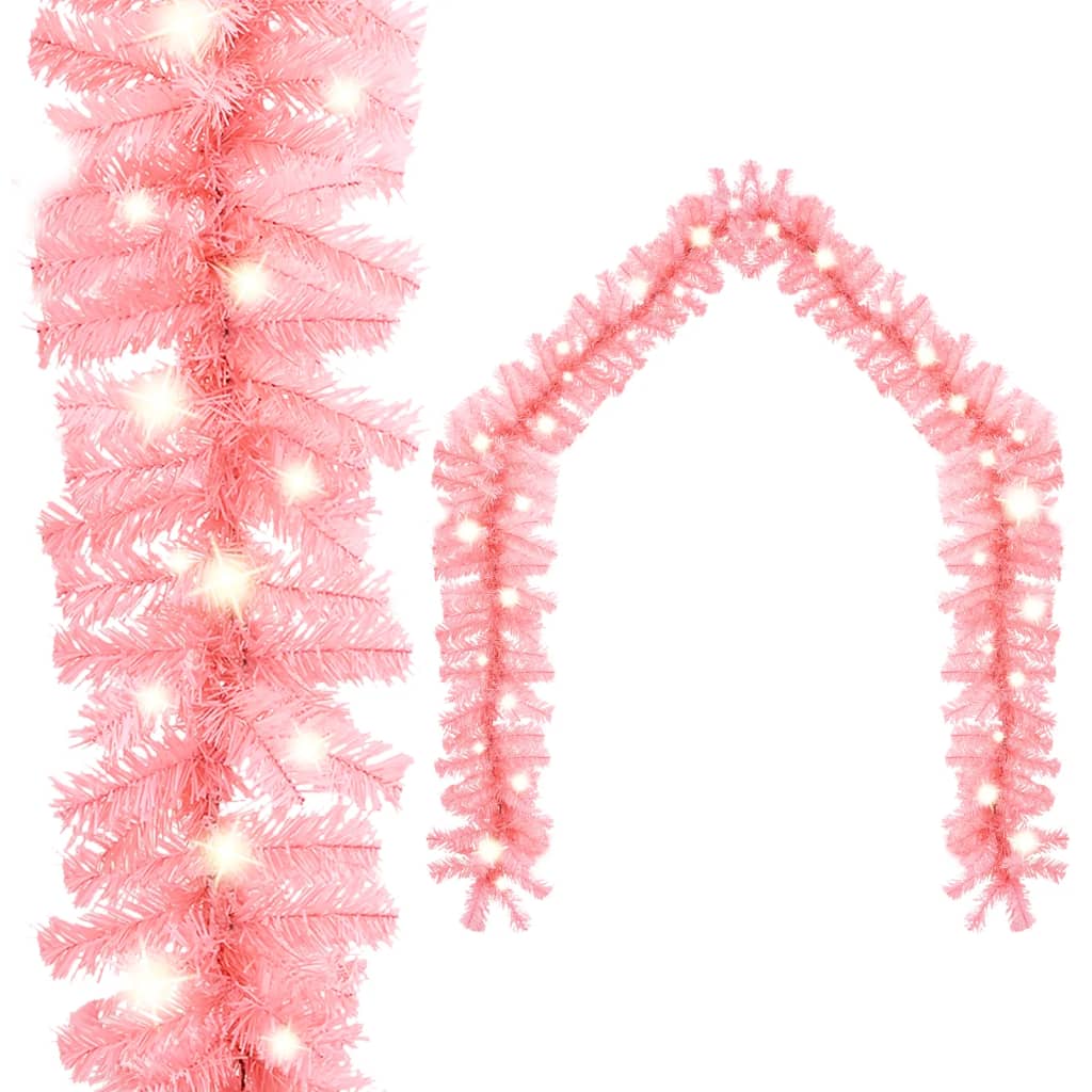 Vidaxl Garra de Navidad con luces LED 5 m Pink