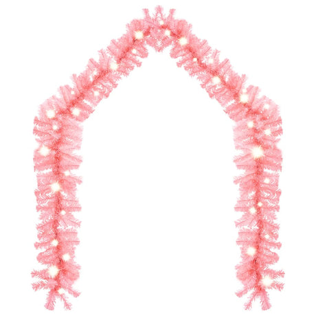 Vidaxl Weihnachtsgirlande mit LED -Leuchten 5 m Pink