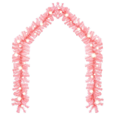 VidaXL Weihnachtsgirlande mit LED-Lichtern 20 m Rosa