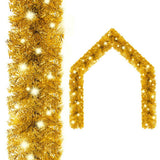 Vidaxl Weihnachtsgirlande mit LED -Leuchten 10 m goldfarben