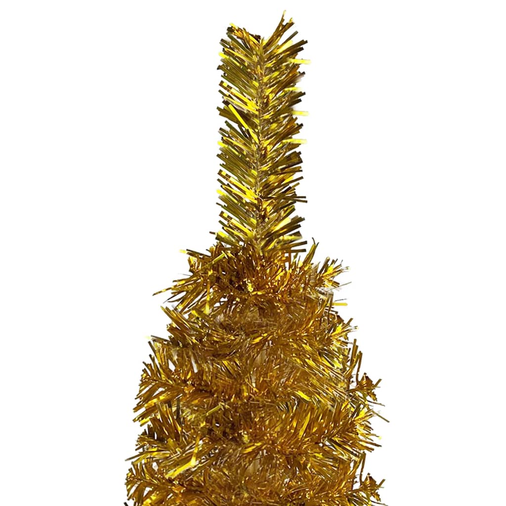 VidaXL Weihnachtsbaum schmal 120 cm goldfarben