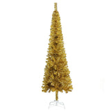 VidaXL Weihnachtsbaum schmal 210 cm goldfarben