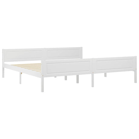 Vidaxl bedframe massief grenenhout wit 200x200 cm