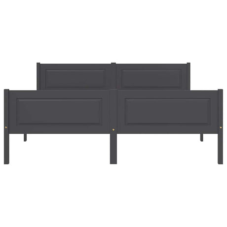 Vidaxl bedframe massief grenenhout grijs 140x200 cm