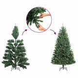 Vidaxl Kunstkerstboom Hoek 210 cm PVC Green