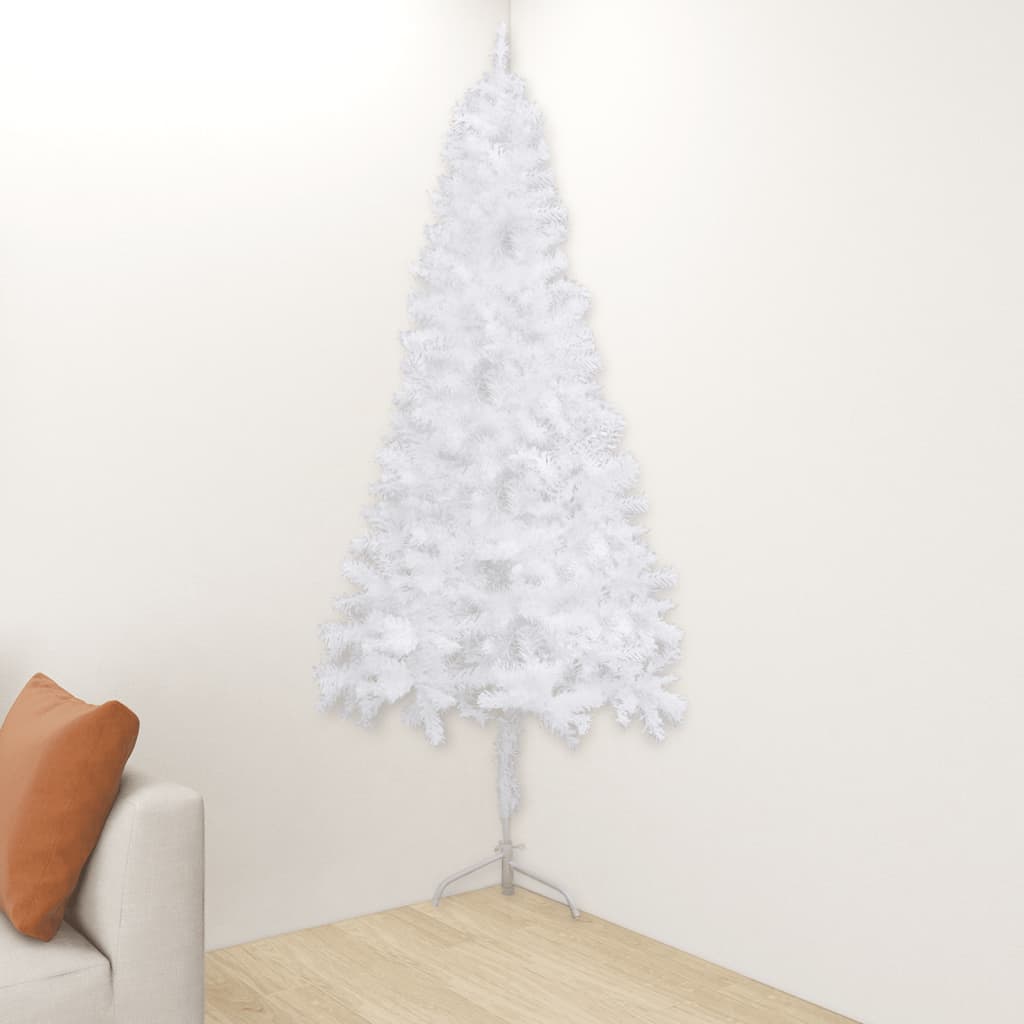 Vidaxl Kunstkerstboom Hoek 150 cm PVC bílý