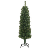 Vidaxl kunstkerstboom met standaard smal 120 cm pvc groen