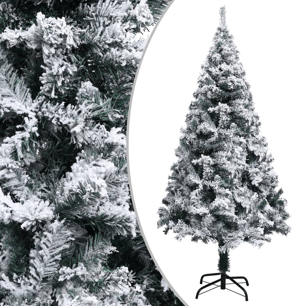 Vidaxl Kunstkerstboom mit Schnee 120 cm Grün