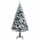 Vidaxl Kunstkerstboom mit Schnee 120 cm Grün