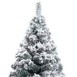 Vidaxl Kunstkerstboom mit Schnee 120 cm Grün