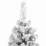 Vidaxl kunstkerstboom met sneeuw smal 120 cm pvc groen