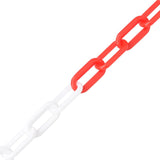 Vidaxl Safety chain Ø 8 mm 100 m plastic red and white