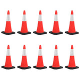 VIDAXL -Verkehrskegel mit schweren Basis 10 PCs reflektieren 75 cm