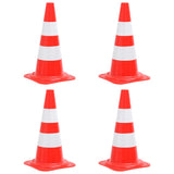 VIDAXL -Verkehrskegel 4 ST reflektiert 50 cm rot und weiß