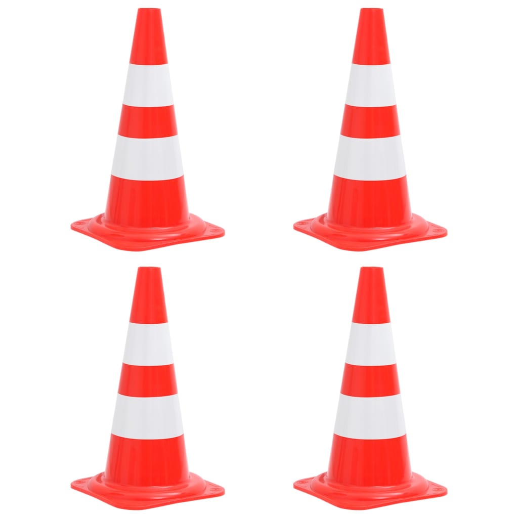 Vidaxl Traffic Cones 4 St odráží 50 cm červené a bílé