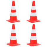 Vidaxl Traffic Cones 4 St odráží 50 cm červené a bílé