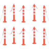 Vidaxl Traffic Pols s řetězem 10 PCS 75 cm PE