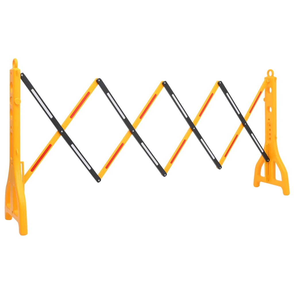 Vidaxl traffic barrier foldable 250x38x96 cm yellow and black