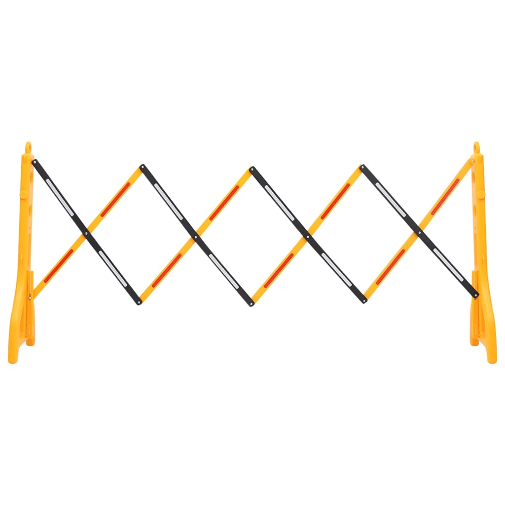 Vidaxl traffic barrier foldable 250x38x96 cm yellow and black