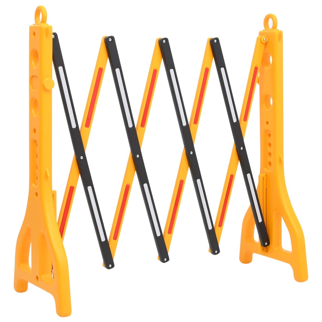 Vidaxl traffic barrier foldable 250x38x96 cm yellow and black